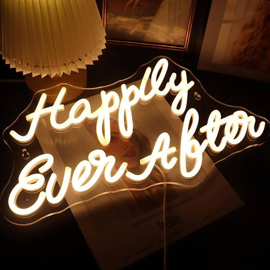 Vivid Warm Bright “Happily Ever After” LED Night Light Wedding Celebration Decor