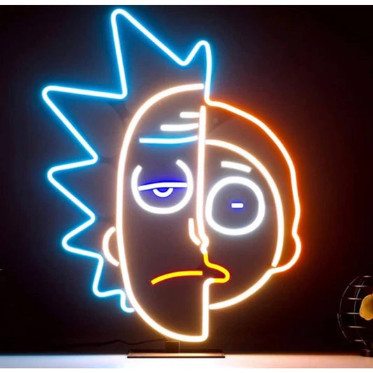 Fun Bright Rick & Morty Cartoon LED Night Light Room Wall Decoration