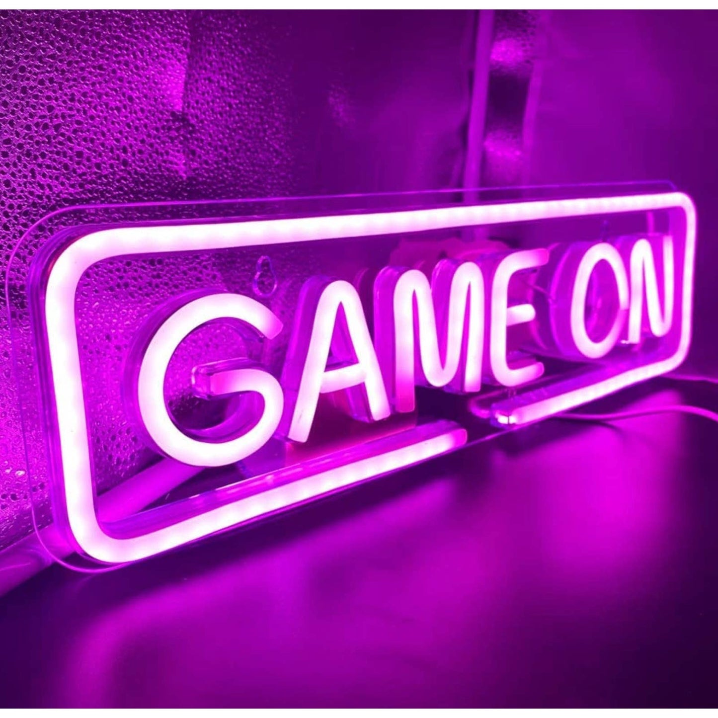 Fun Bright Pink Game On LED Game Room Night Light Wall Decor