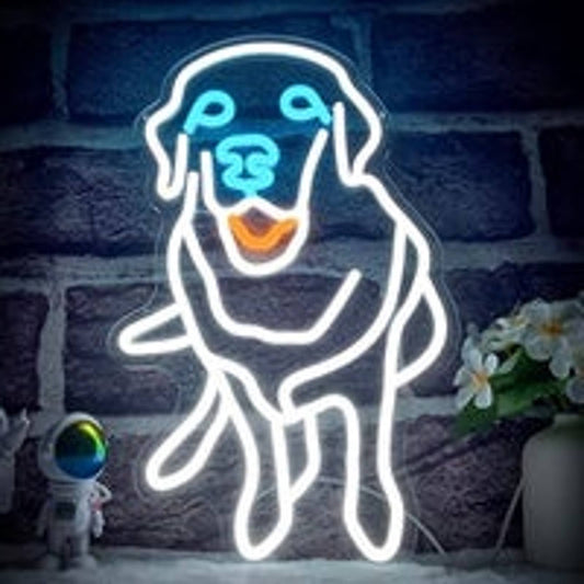 Lovely Bright White Labrador Retriever LED Night Light Room Wall Decoration