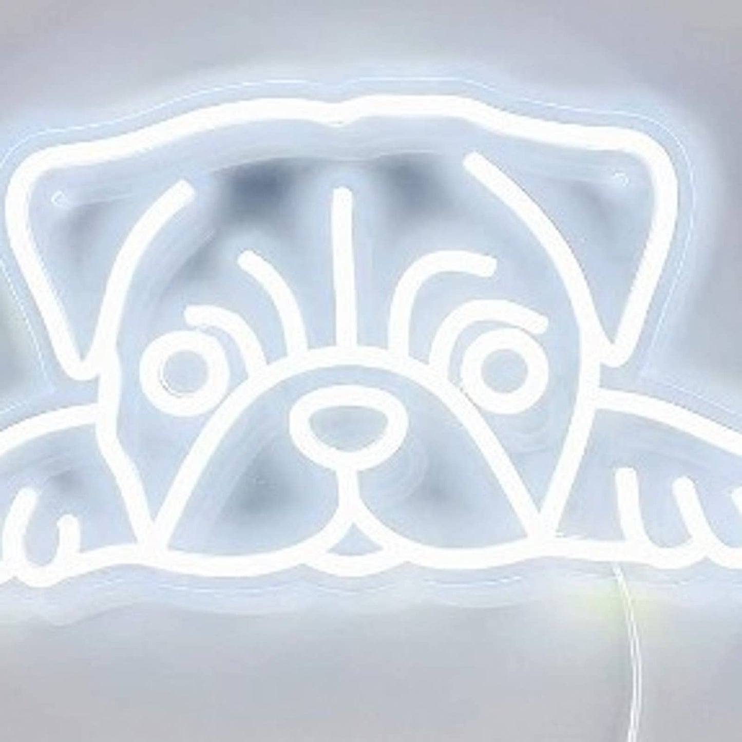 Super Cute Bright White Pug Puppy Dog LED Night Light Pet Room Wall Decoration