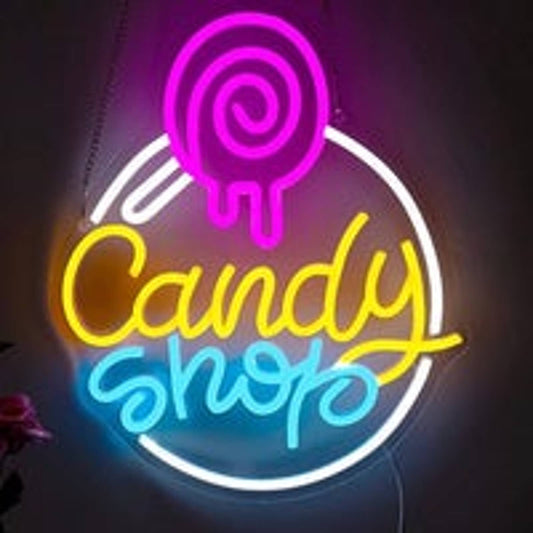Fun Bright Vivid Colorful Candy Shop LED Night Light Room Wall Decoration