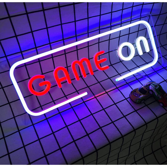 Fun Bright Unique Game On LED Night Light Game Room Wall Decoration