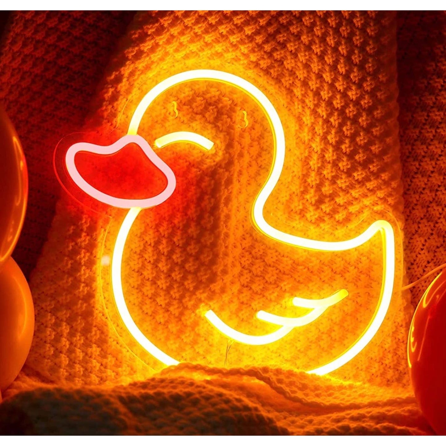 Super Cute Bright Yellow Rubber Ducky LED Night Light Room Wall Decoration