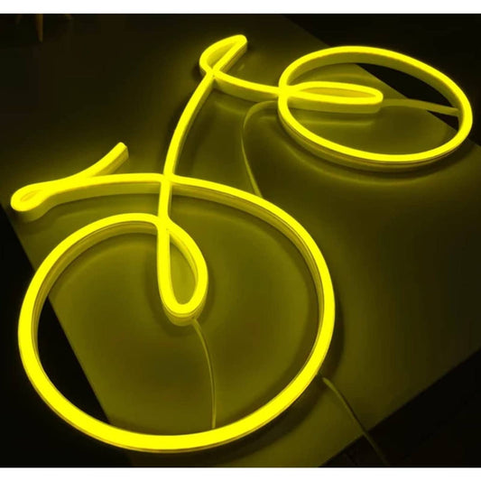 Fun Warm Bright Bicycle LED Night Light Room Wall Art Decoration