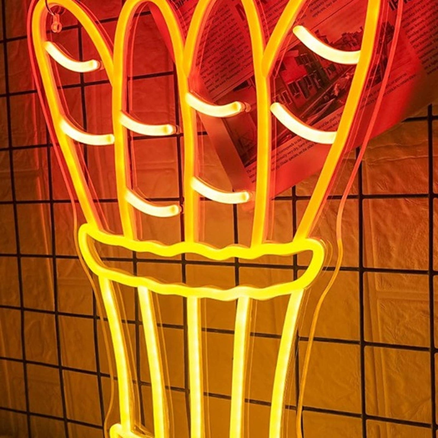 Tasty Bright Warm Bread Basket LED Night Light Bakery Wall Decoration