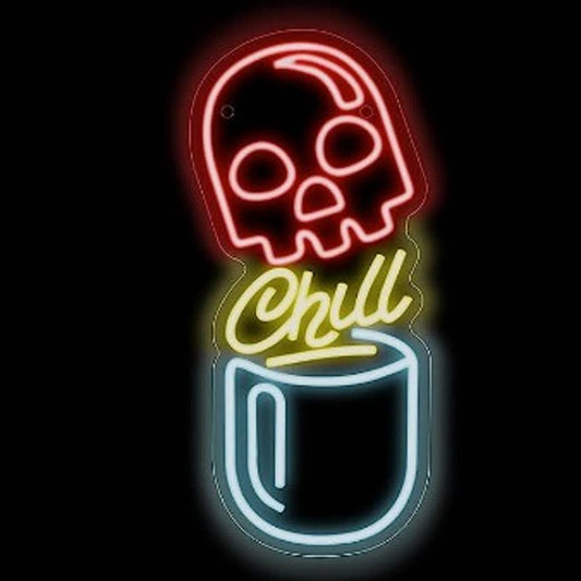 Fun Bright Red/Blue Chill Pill LED Night Light Room Wall Decoration