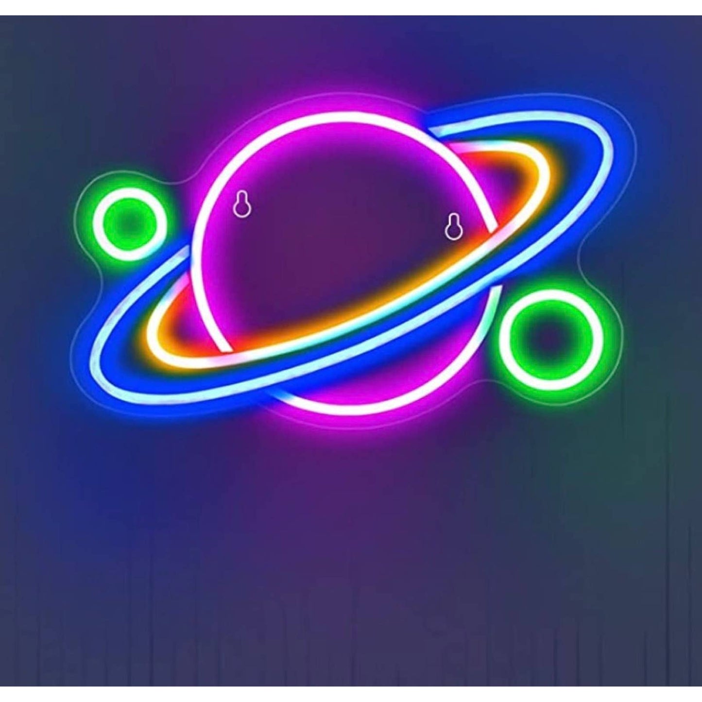 Super Bright Color Ring Outer Space Planet Universe LED Night Light Wall Decor