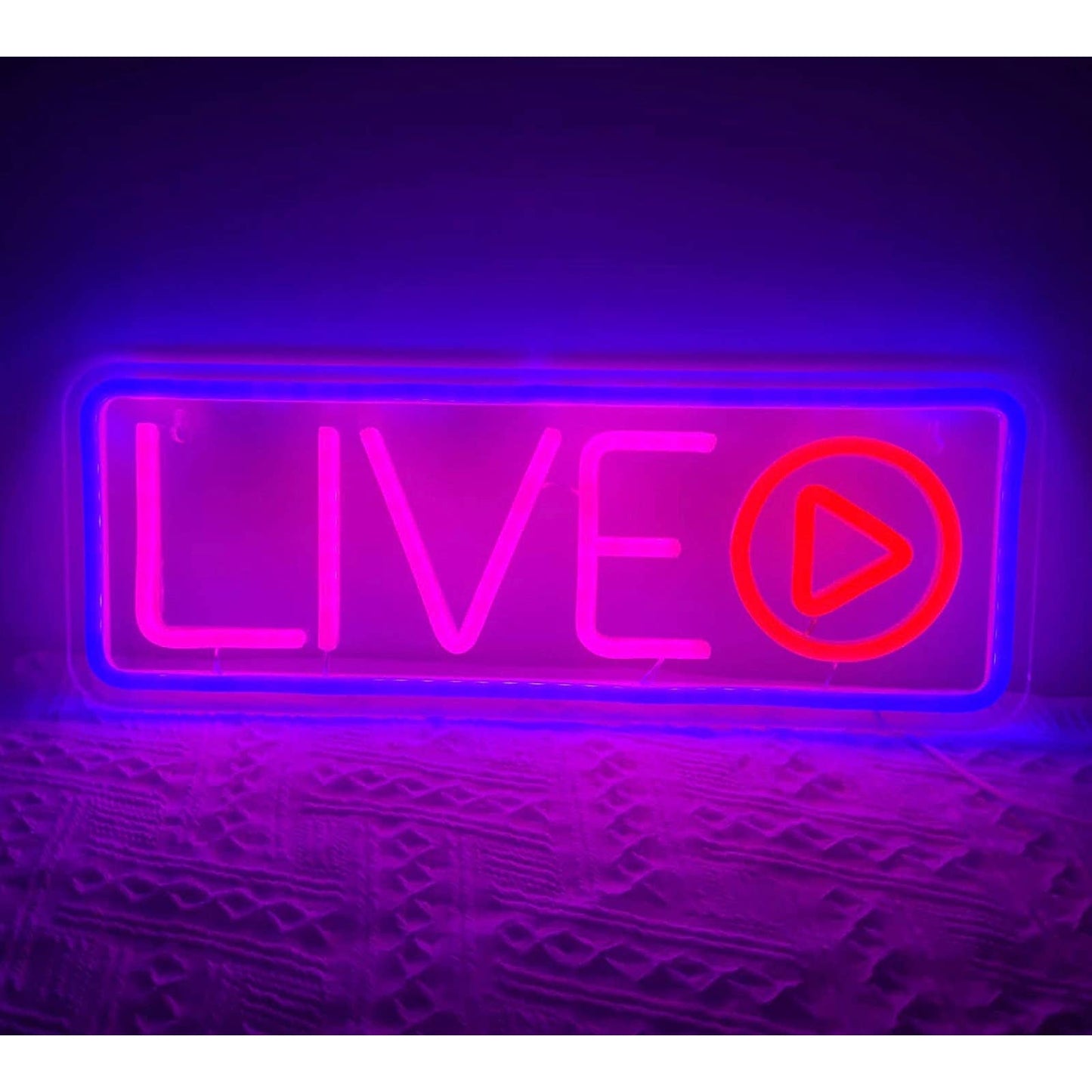 Fun Bright Multicolor Live Play Twitch LED Night Light Streaming Room Wall Decor