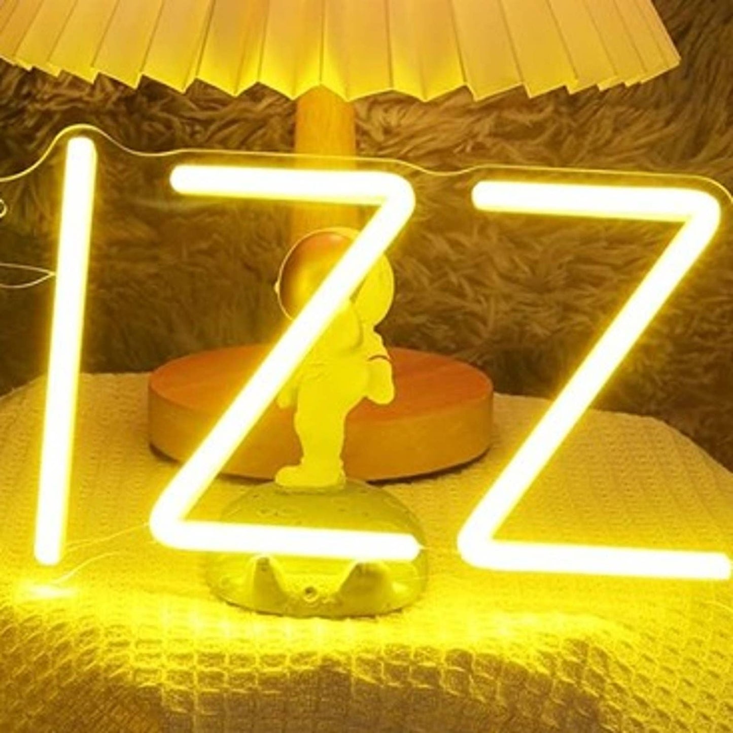 Simple Bright Yellow PIZZA LED Night Light Business Store Shop Sign