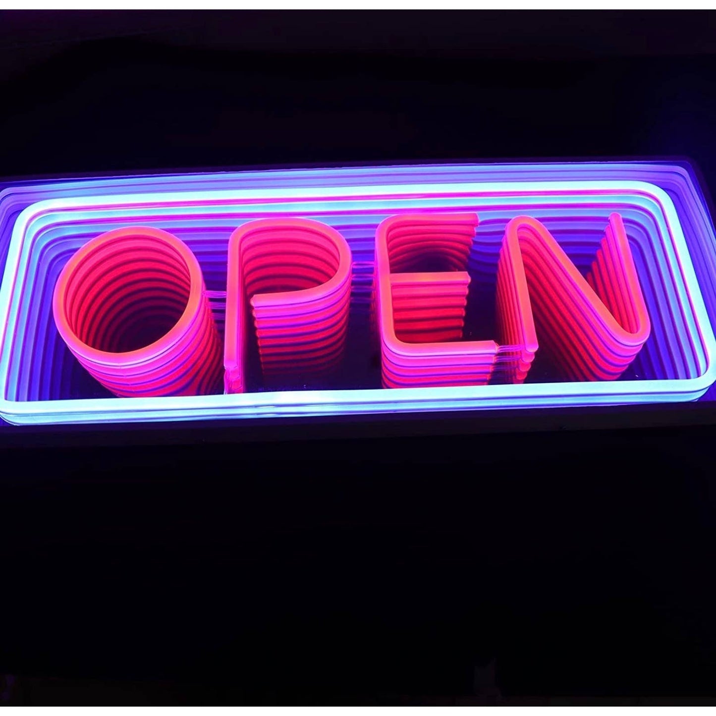 Bright Mesmerizing Tunnel OPEN LED Light Store Business Wall Sign