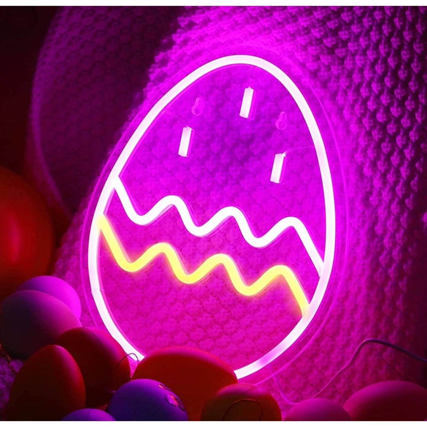 Fun Bright Colorful Easter Egg LED Night Light Room Wall Decoration