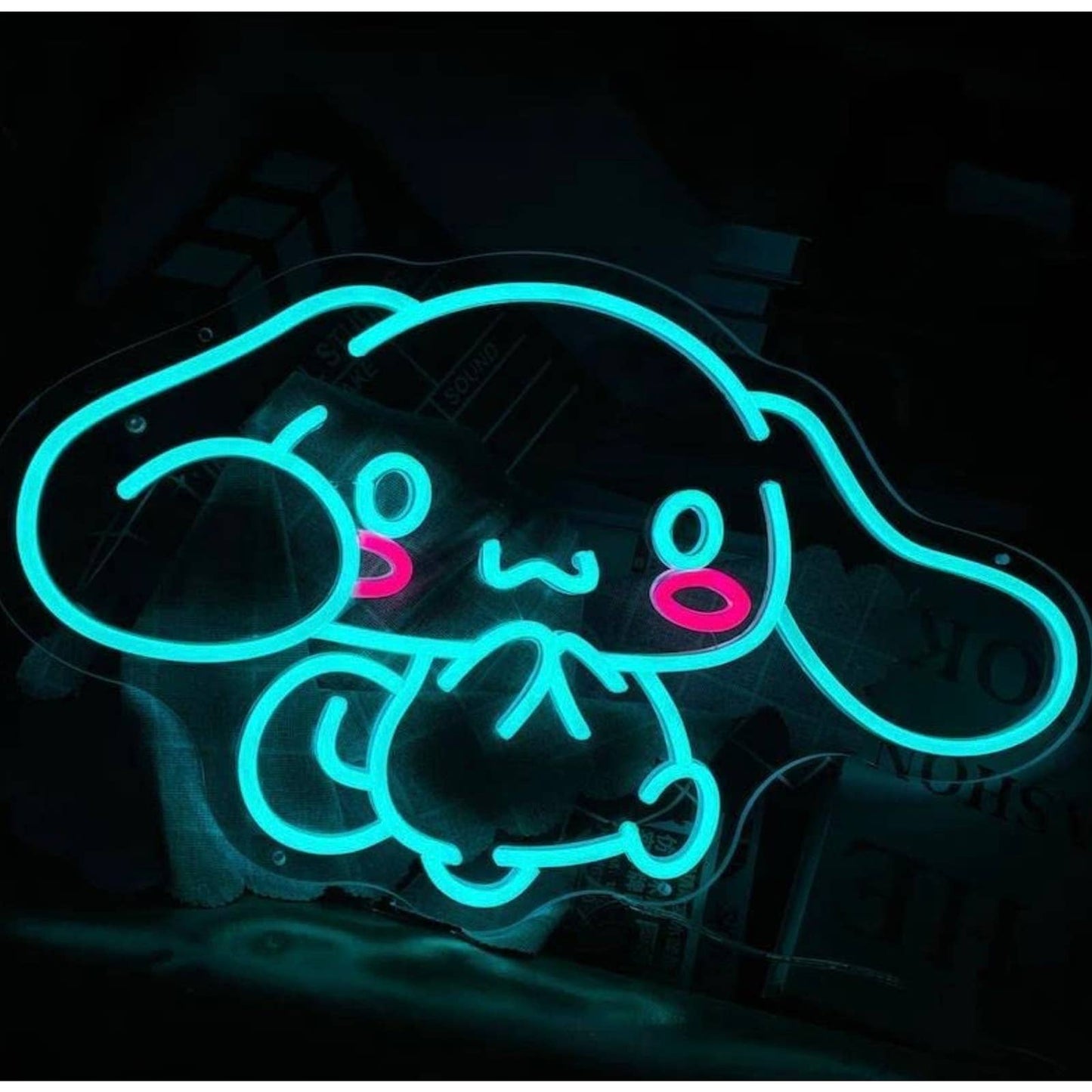 Adorable Bright Cute Blue Cinnamoroll LED Night Light Room Wall Decoration