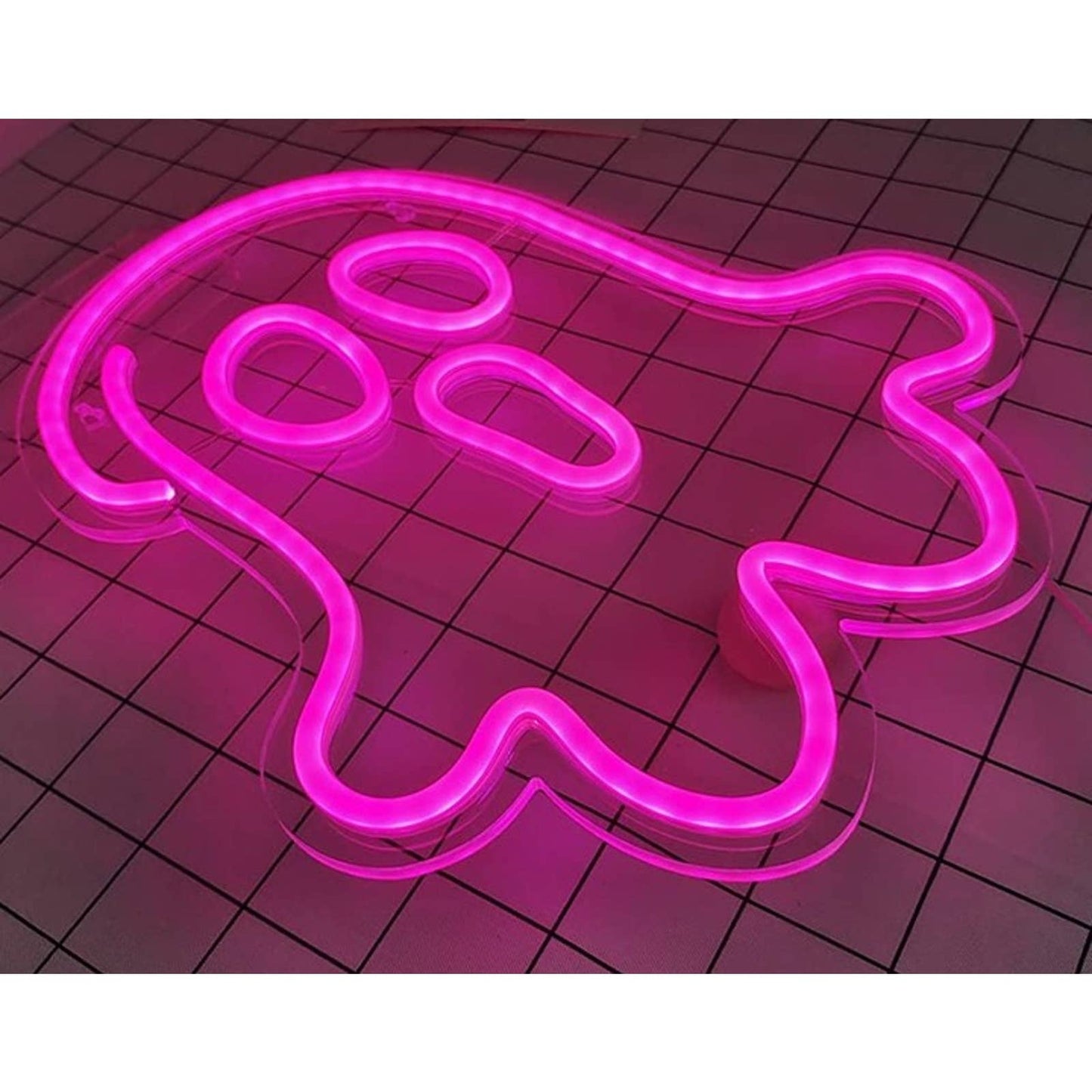 Spooky Bright Pink Ghost LED Night Light Room Wall Decoration