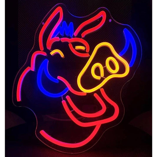 Fun Bright Colorful Lion King Pumba LED Night Light Room Wall Decor
