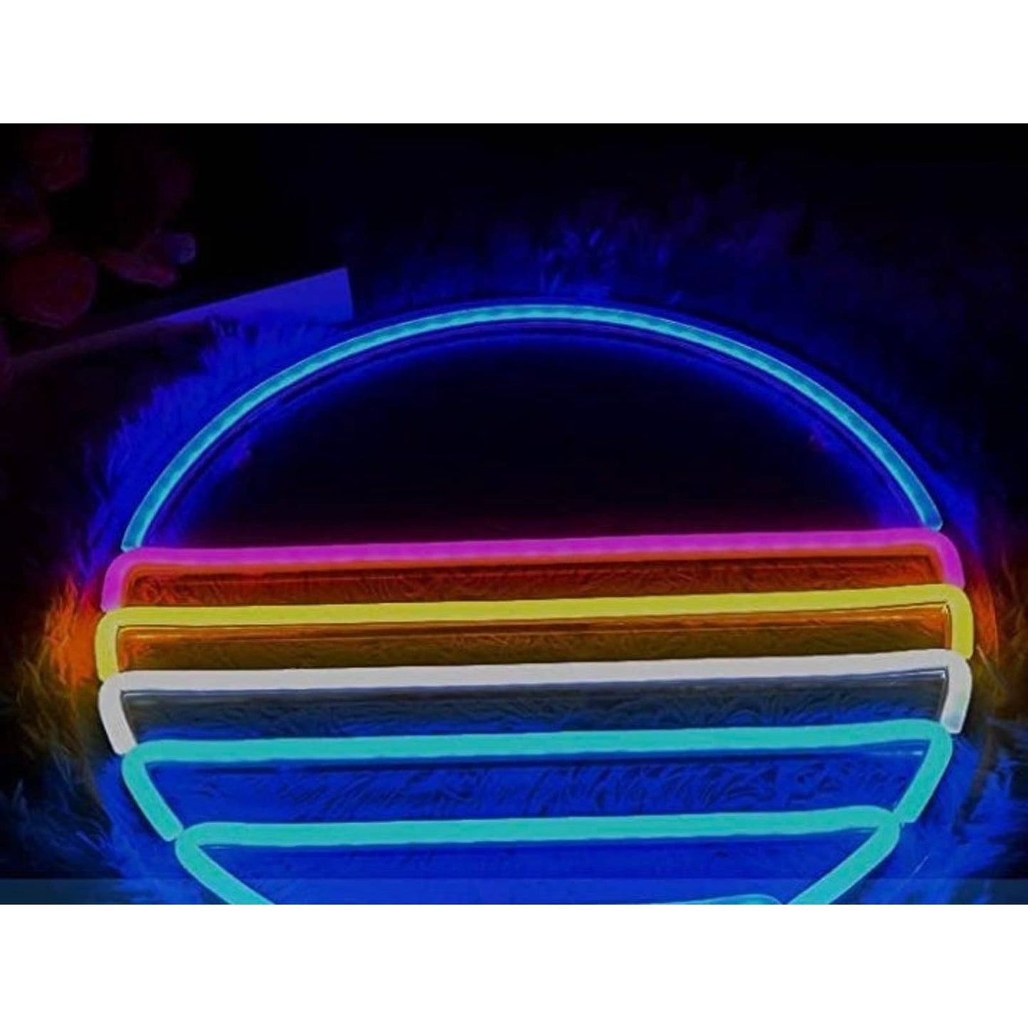 Cool Bright Retro Colored Sunset LED Night Light Room Decoration
