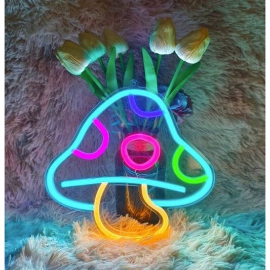 Lovely Bright Plump Blue Mushroom LED Night Light Rom Wall Decoration
