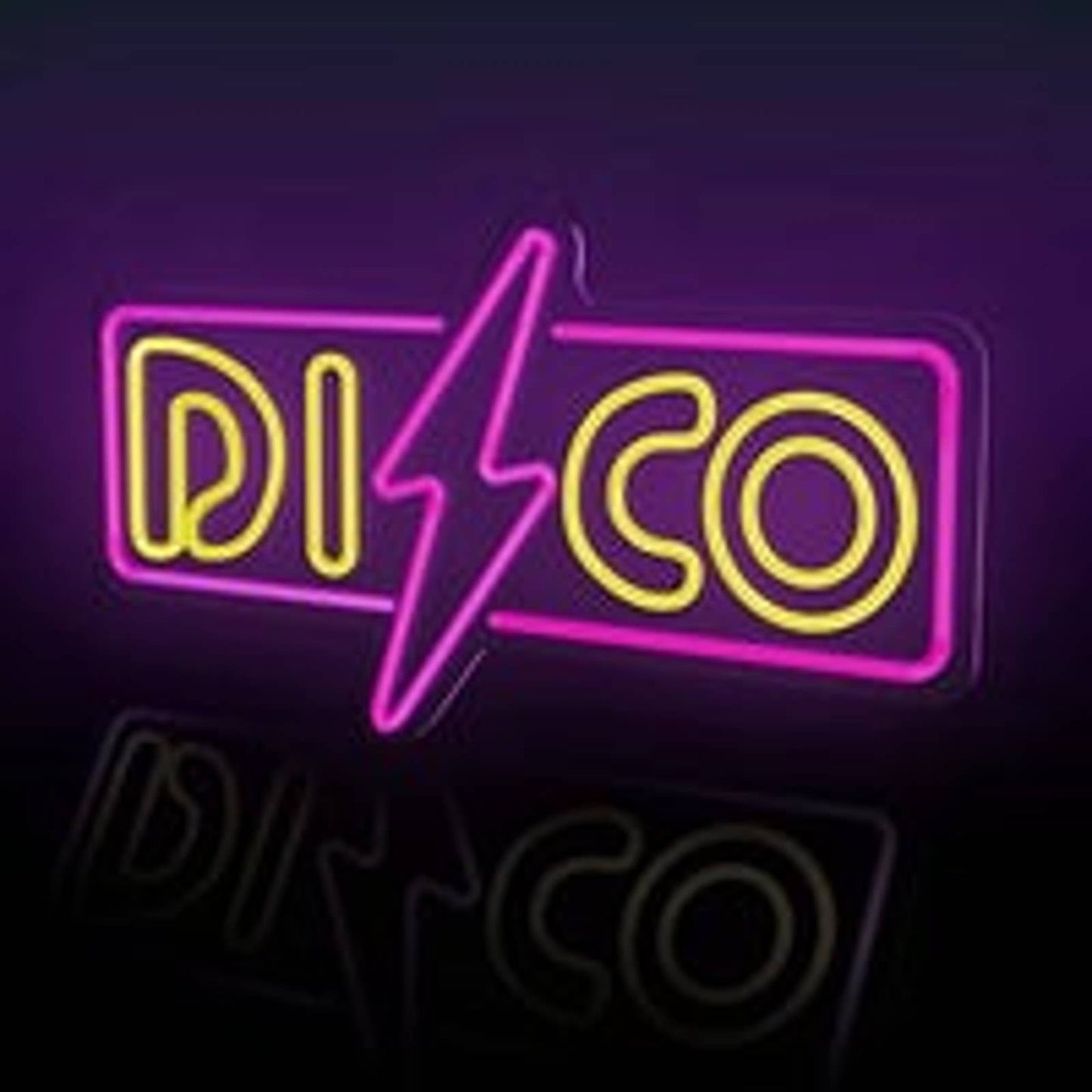 Fun Bright Pink / Yellow Disco LED Night Light Party Room Wall Decor