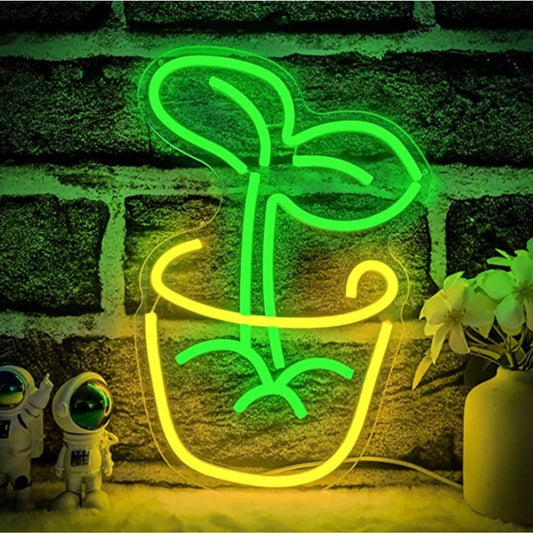 Lovely Bright Green Plant Sprout LED Night Light Room Wall Decoration