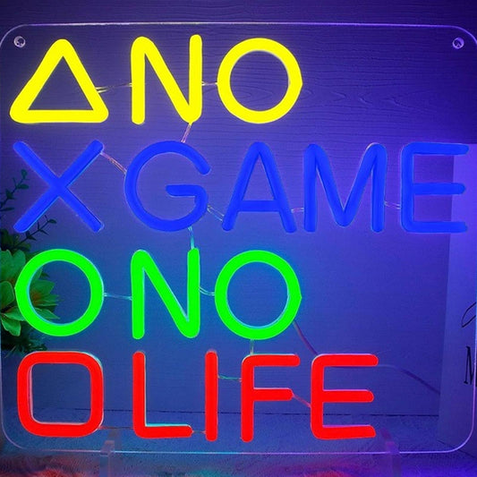 Fun Colorful Bright “No Game No Life” LED Night Light PS5 Gamer Decor