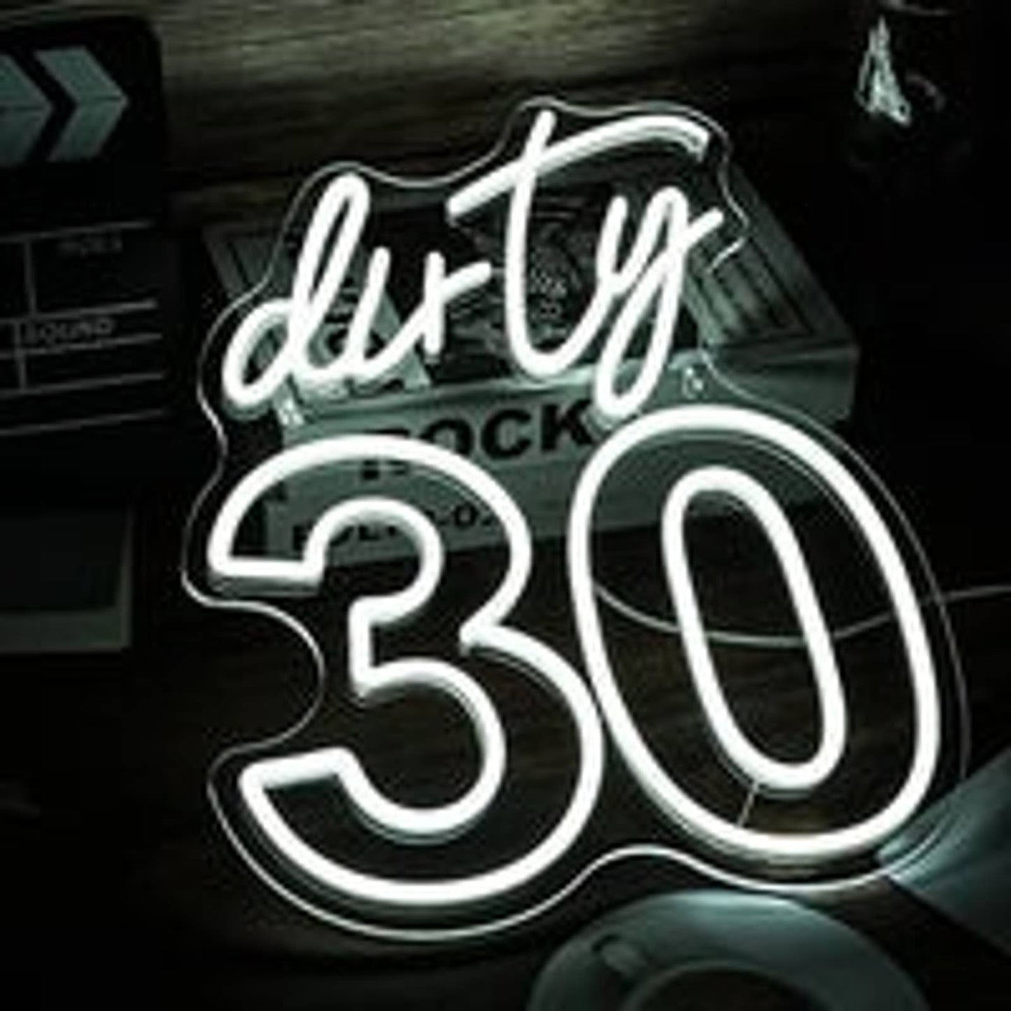 Fun Bright Cool White Dirty 30 LED Night Light Birthday Room Wall Decoration