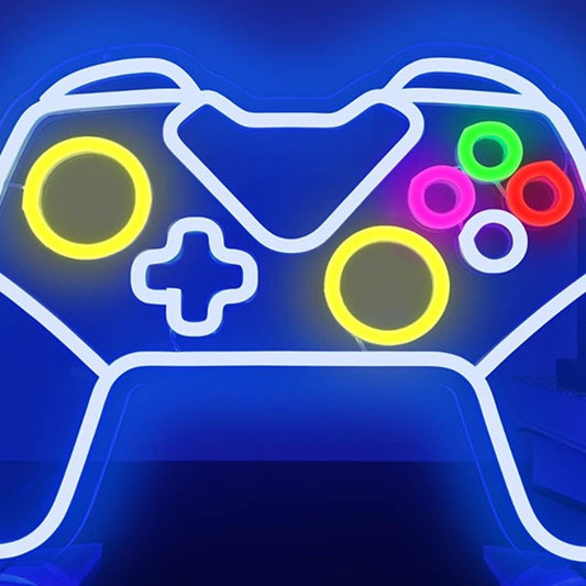 Vivid Bright Blue Detailed Game Controller LED Night Light