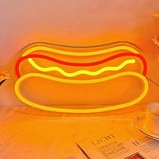 Tasty Bright Warm Hotdog LED Night Room Wall Decoration