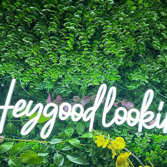 Fun Vivid Bright White “Hey Good Lookin’” LED Night Light Room Wall Decor