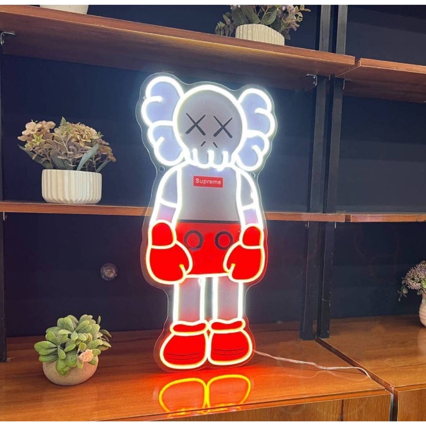 Supreme KAWS Companion Doll LED Night Light Wall Hype Beast Bape Mouse Decor