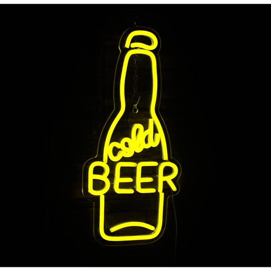 Quality Bright Yellow Cool Beer Bottle LED Night Light Party Bar Decoration