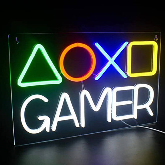 Fun Bright Playstation PS5 Gamer LED Night Light Game Room Wall Decoration