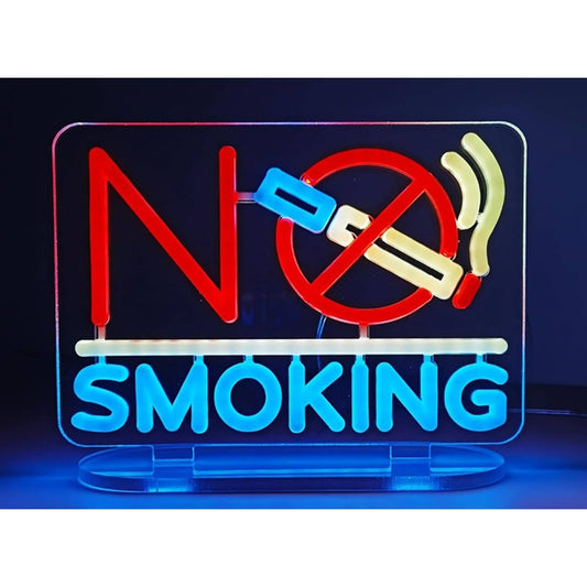 Vivid Bright “No Smoking” LED Night Light Shop Store Wall Sign