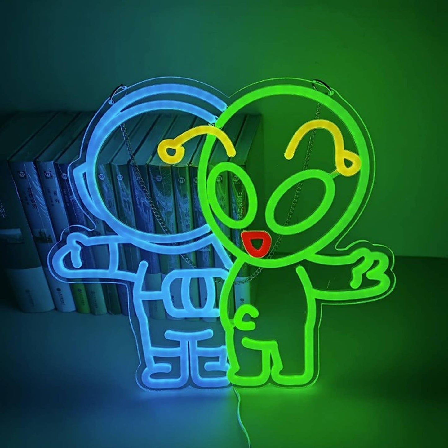 Cute Vivid Bright Baby Alien & Astronaut Friends LED Night Light Room Wall Decor