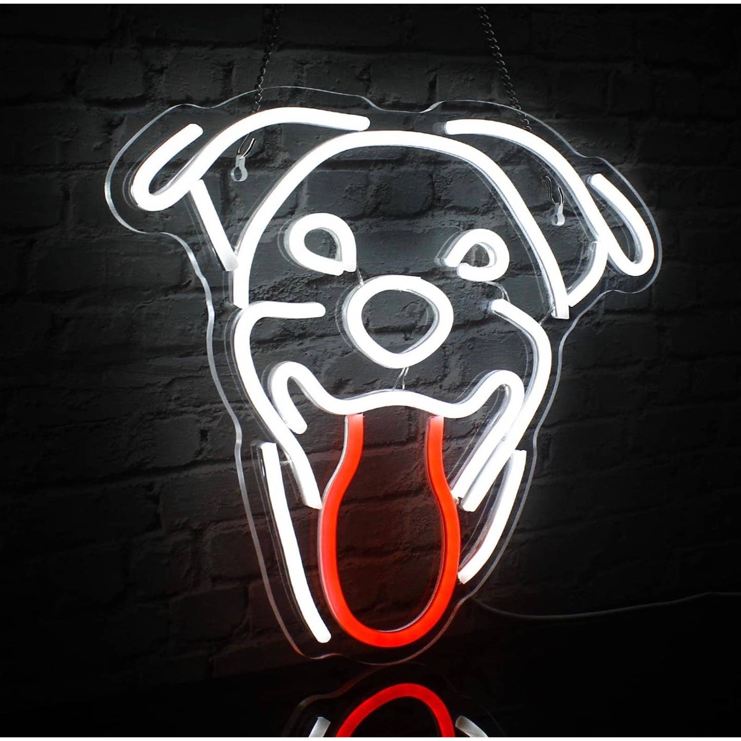 Fun Bright Happy Puppy Dog LED Night Light Room Wall Decoration