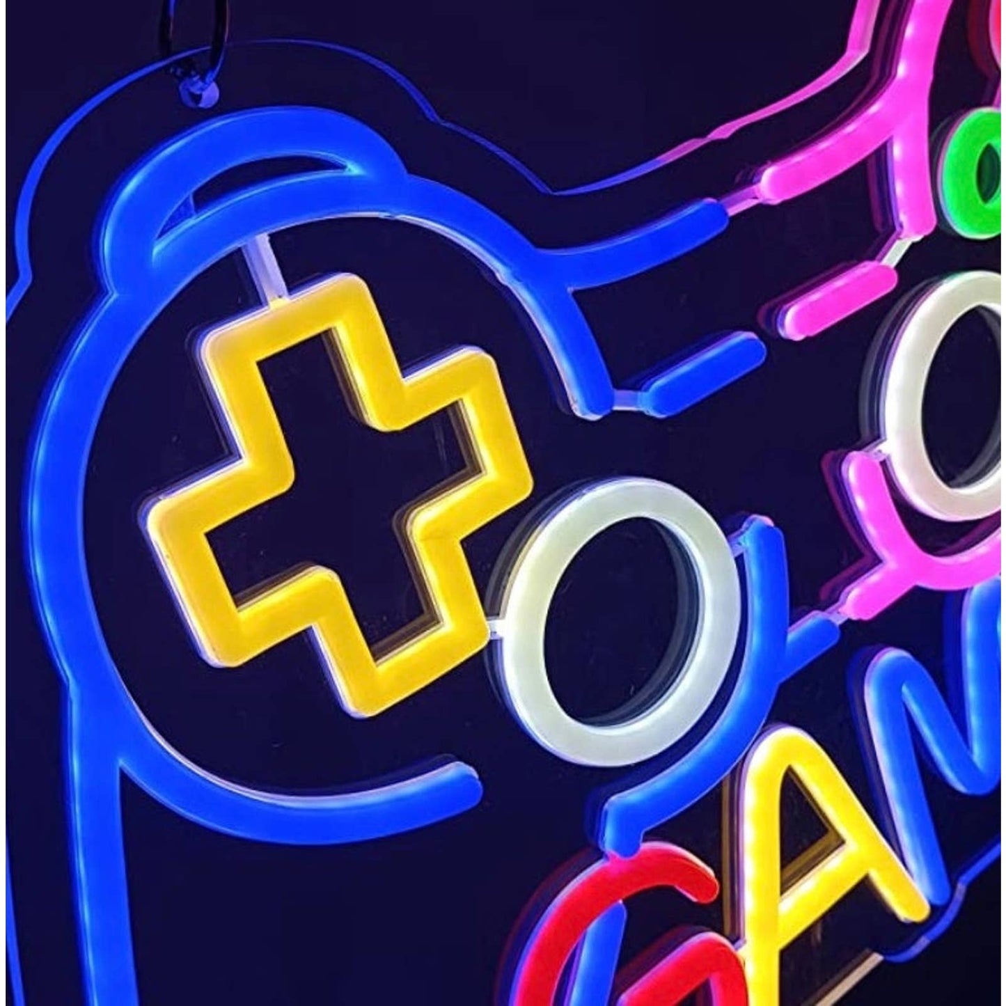 Vivid Bright Rainbow Gamer Game Controller LED Night Light Room Wall Decoration