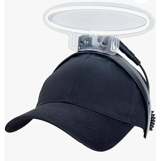 Fun Bright White Angel Halo LED Hat Light