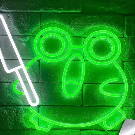 Funny Bright Crazy Green Baby Frog LED Night Light Room Wall Decor