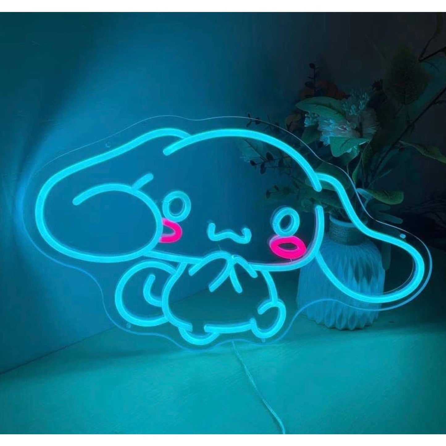 Adorable Bright Cute Blue Cinnamoroll LED Night Light Room Wall Decoration