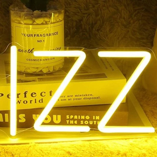 Simple Bright Yellow PIZZA LED Night Light Business Store Shop Sign