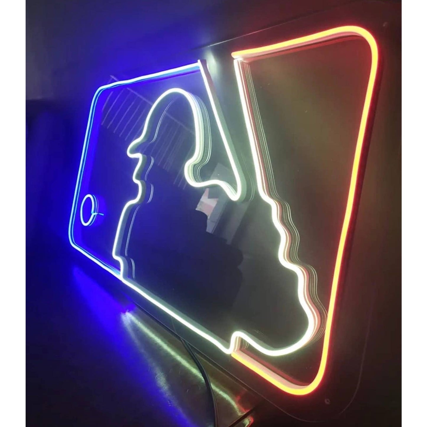 Vivid Bright MLB Major League Baseball Logo LED Night Light Room Wall Sport Deco