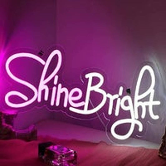 Lovely Bright Pink/White Shine Bright LED Night Light Room Wall Decoration