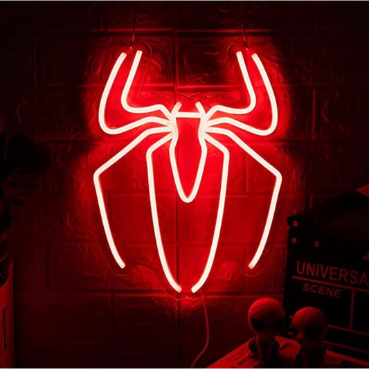 Cool Bright Red Spider Man LED Night Light Marvel Super Hero Wall Decoration