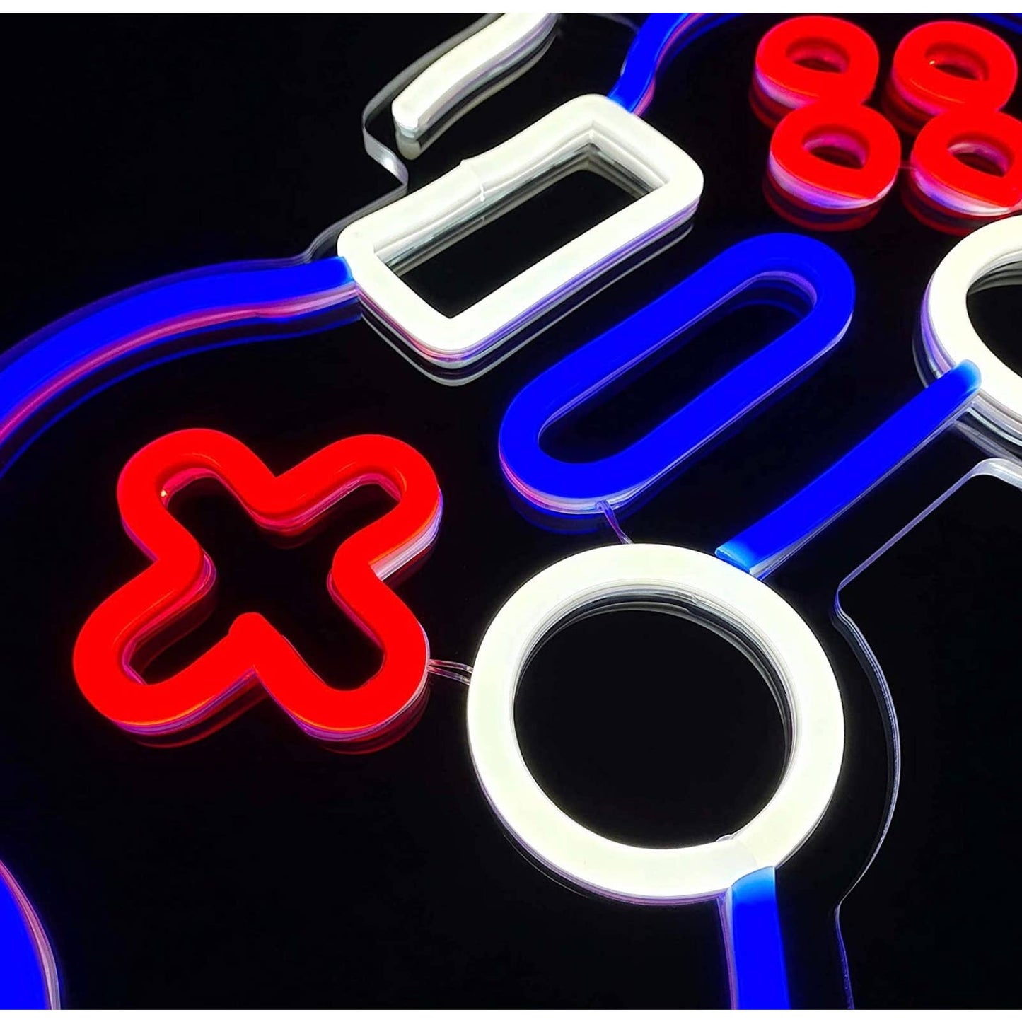 Cool Blue / Red / White Video Game Controller LED Night Light Room Wall Decorati