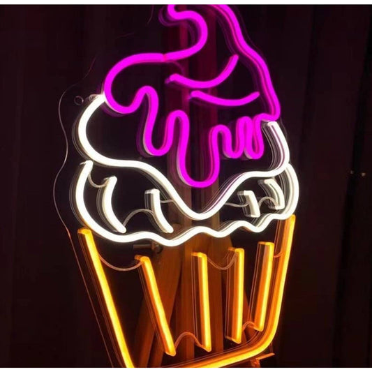 Super Tasty Frosting Top Cup Cake LED Night Light Birthday Party Decor