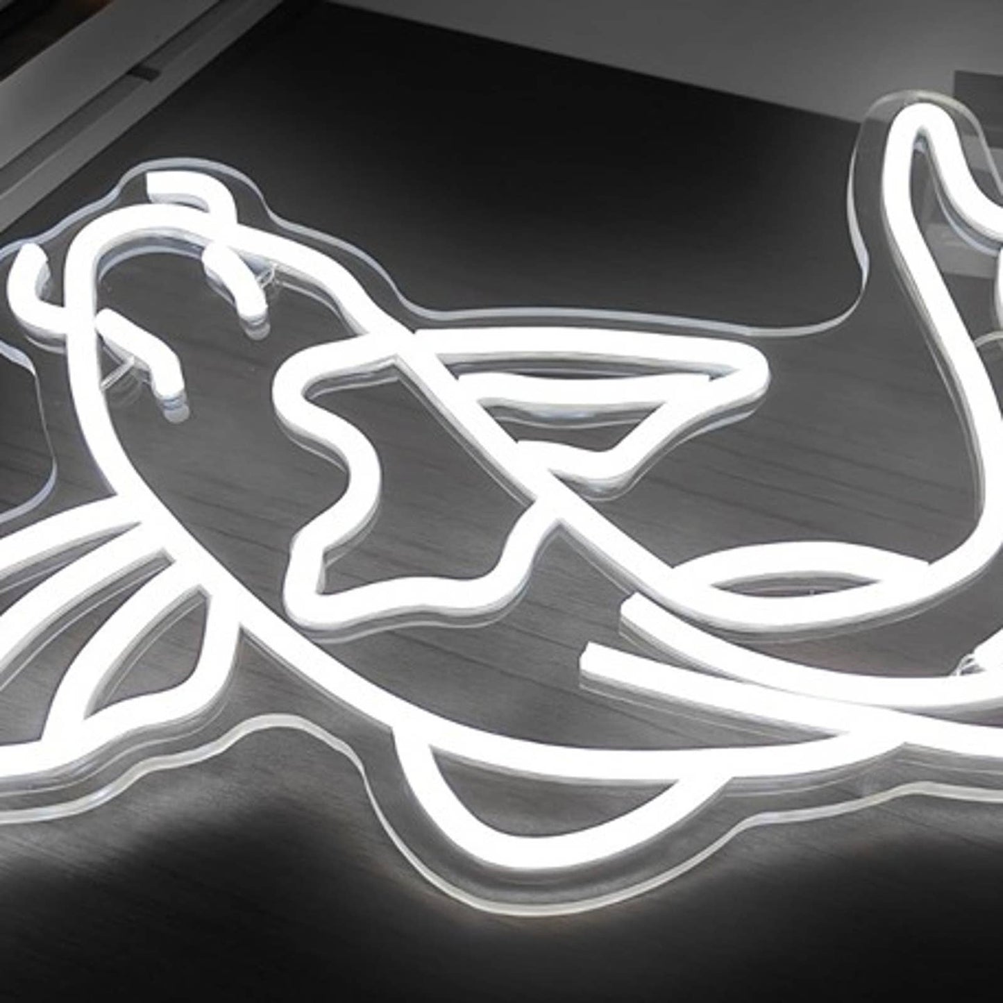 Lovely Vivid Bright Cool White Japanese Koi Fish LED Night Light Room Decor