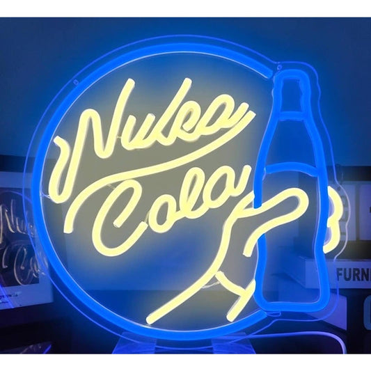 Bethesda Bright Blue Nuka-Cola Fallout 4 LED Night Light Video Game Room Decor