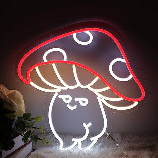 Hilarious Cheeky Red Mushroom LED Night Light Room Wall Decoration