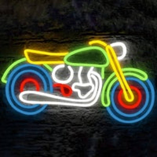 Lovely Bright Colorful Motorcycle LED Night Light Room Wall Decoration