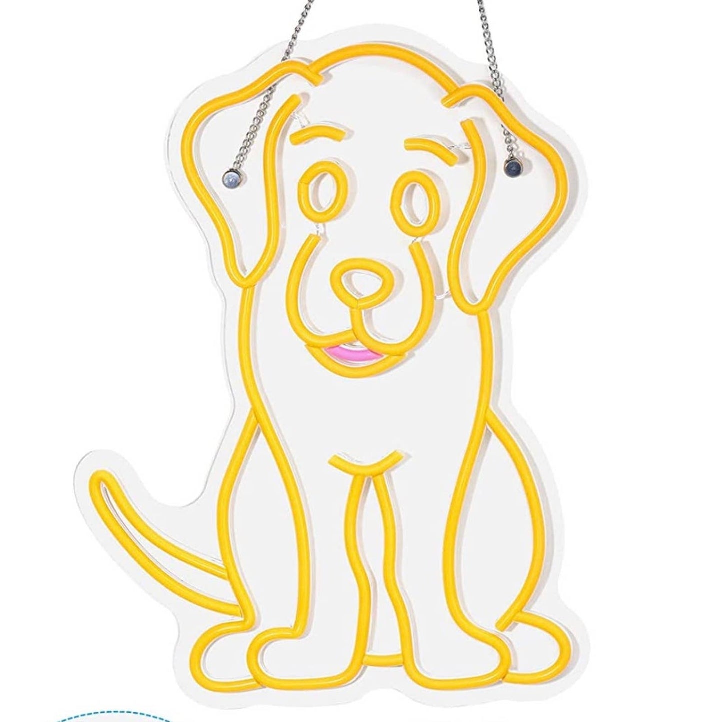 Fun Bright Golden Puppy Dog LED Night Light Room Wall Decoration