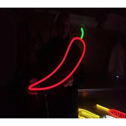 Simple Bright Red Hot Pepper LED Night Light Room Wall Restaurant Decoration